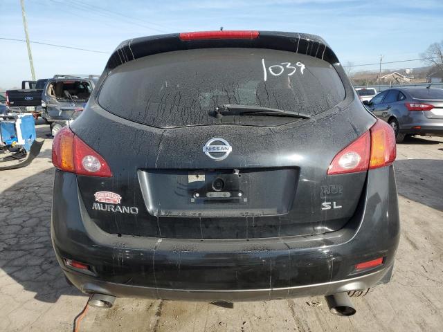 JN8AZ18U09W001039 - 2009 NISSAN MURANO S BLACK photo 6