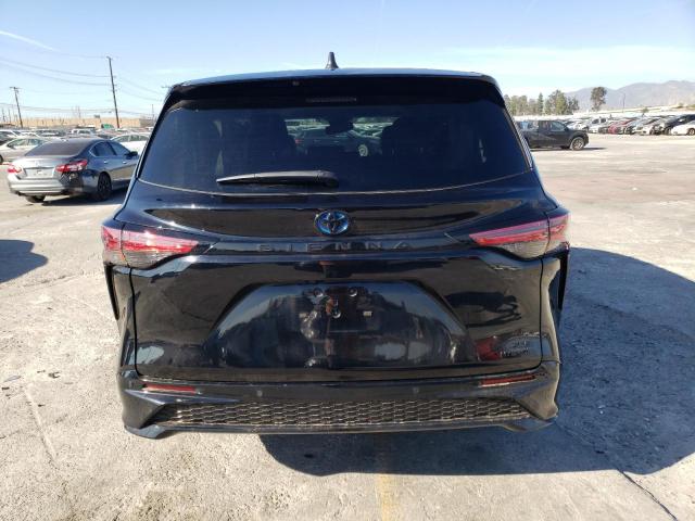 5TDYRKEC6NS132773 - 2022 TOYOTA SIENNA XLE BLACK photo 6