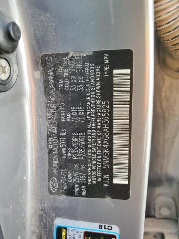 5NMSK4AG8AH365825 - 2010 HYUNDAI SANTA FE LIMITED GRAY photo 12