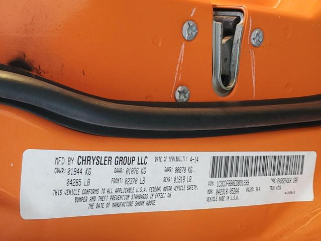 1C3CDFBB0ED831599 - 2014 DODGE DART SXT ORANGE photo 12