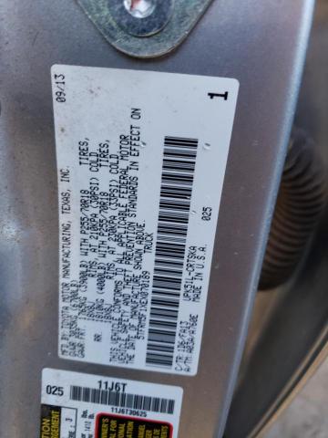 5TFRM5F1XEX070189 - 2014 TOYOTA TUNDRA DOUBLE CAB SR/SR5 SILVER photo 12