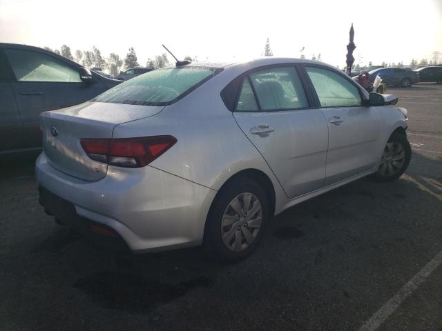 3KPA24AD0LE274625 - 2020 KIA RIO LX SILVER photo 3