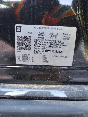 5GAEVCKW8JJ232627 - 2018 BUICK ENCLAVE AVENIR BLACK photo 14