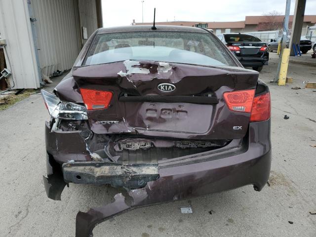 KNAFU4A20A5867292 - 2010 KIA FORTE EX MAROON photo 6