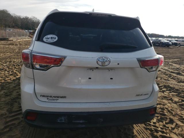 5TDJKRFH7ES054013 - 2014 TOYOTA HIGHLANDER XLE WHITE photo 6
