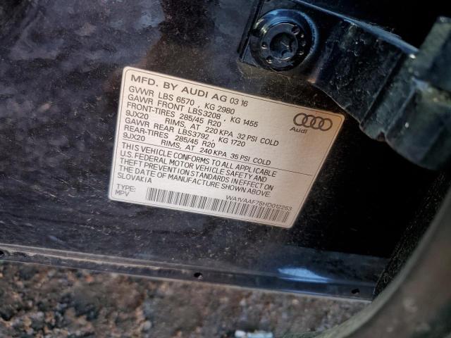 WA1VAAF75HD012253 - 2017 AUDI Q7 PRESTIGE შავი ფოტო 13
