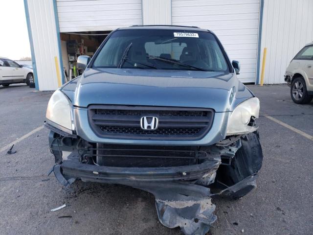 5FNYF18475B058954 - 2005 HONDA PILOT EX BLUE photo 5