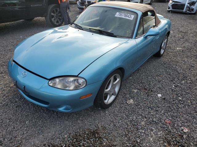 JM1NB353610208700 - 2001 MAZDA MX-5 MIATA BASE BLUE photo 1