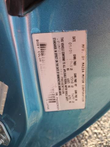 JM1NB353610208700 - 2001 MAZDA MX-5 MIATA BASE BLUE photo 12