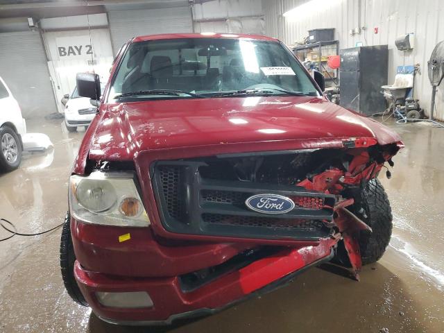 1FTRX12W64NA62344 - 2004 FORD F150 BURGUNDY photo 5