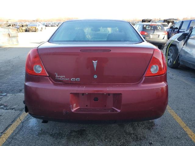 1G2ZF57B484150549 - 2008 PONTIAC G6 VALUE LEADER BURGUNDY photo 6