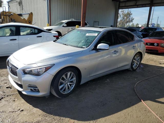 JN1BV7AP0EM685196 - 2014 INFINITI Q50 BASE GRAY photo 1