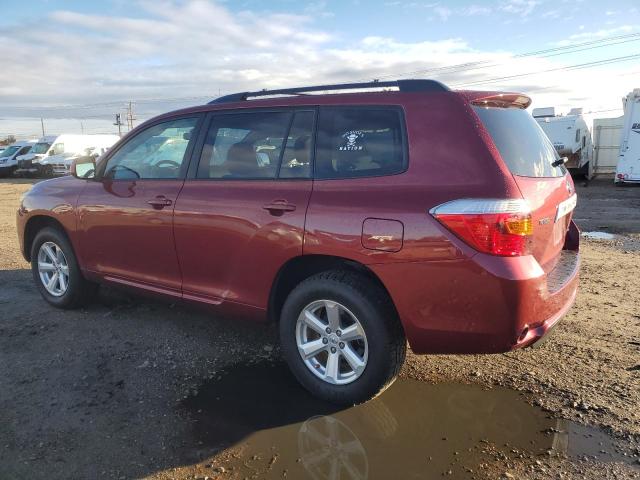 JTEES41A892128112 - 2009 TOYOTA HIGHLANDER RED photo 2