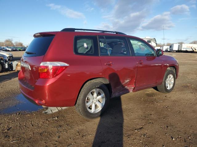 JTEES41A892128112 - 2009 TOYOTA HIGHLANDER RED photo 3