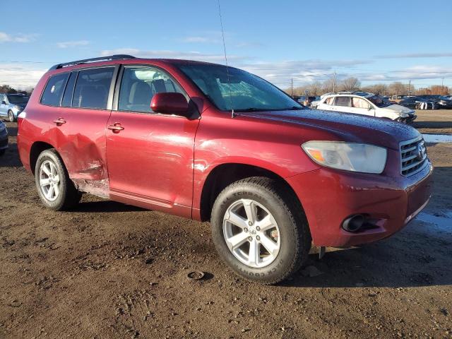 JTEES41A892128112 - 2009 TOYOTA HIGHLANDER RED photo 4