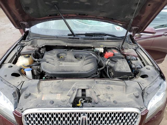 3LN6L5F97HR646342 - 2017 LINCOLN MKZ RESERVE ბურგუნდია ფოტო 11