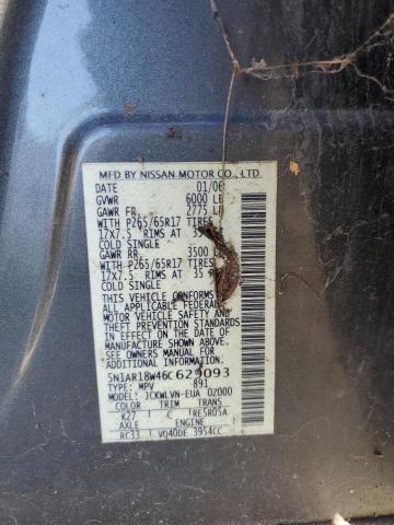 5N1AR18W46C629093 - 2006 NISSAN PATHFINDER LE ნაცრისფერი ფოტო 13