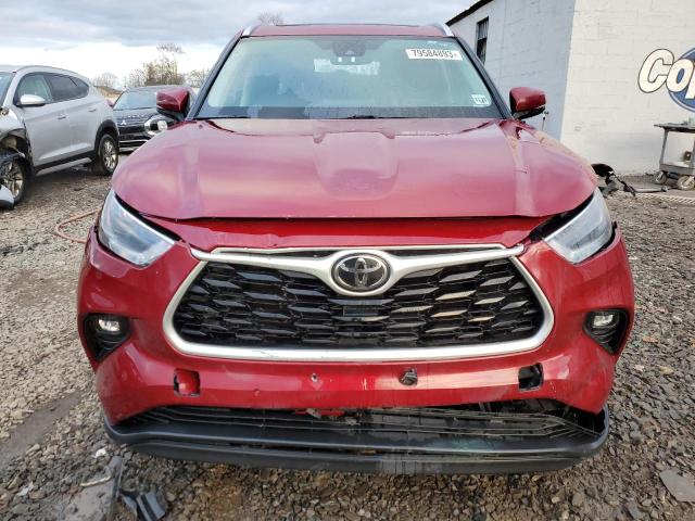 5TDGZRBH7MS063188 - 2021 TOYOTA HIGHLANDER XLE RED photo 5