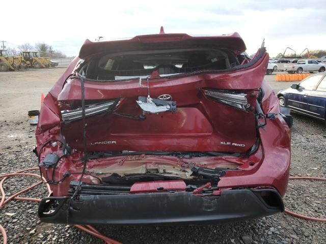 5TDGZRBH7MS063188 - 2021 TOYOTA HIGHLANDER XLE RED photo 6