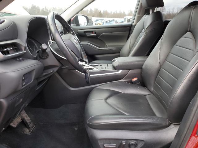 5TDGZRBH7MS063188 - 2021 TOYOTA HIGHLANDER XLE RED photo 7