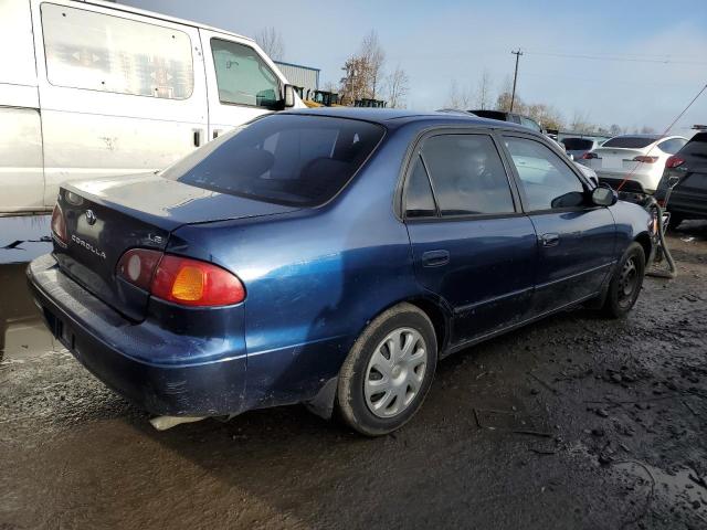 1NXBR12E01Z444238 - 2001 TOYOTA COROLLA CE BLUE photo 3