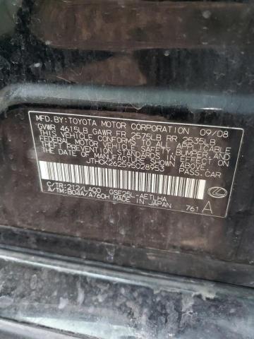 JTHCK262595028953 - 2009 LEXUS IS 250 BLACK photo 12