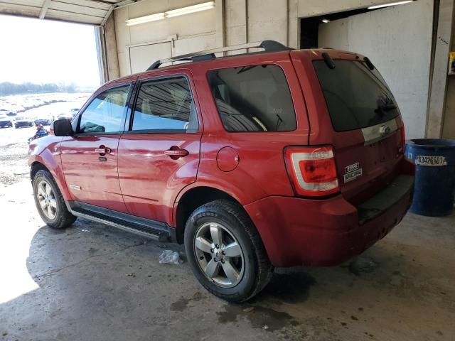 1FMCU94178KE77299 - 2008 FORD ESCAPE LIMITED RED photo 2