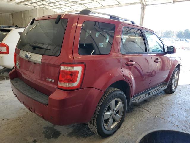 1FMCU94178KE77299 - 2008 FORD ESCAPE LIMITED RED photo 3