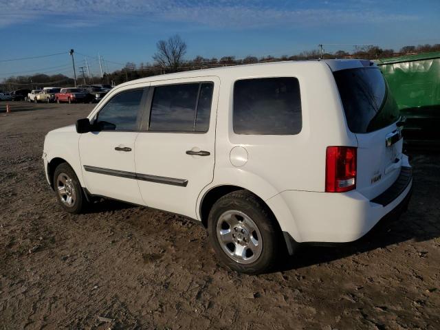 5FNYF3H20EB020234 - 2014 HONDA PILOT LX WHITE photo 2