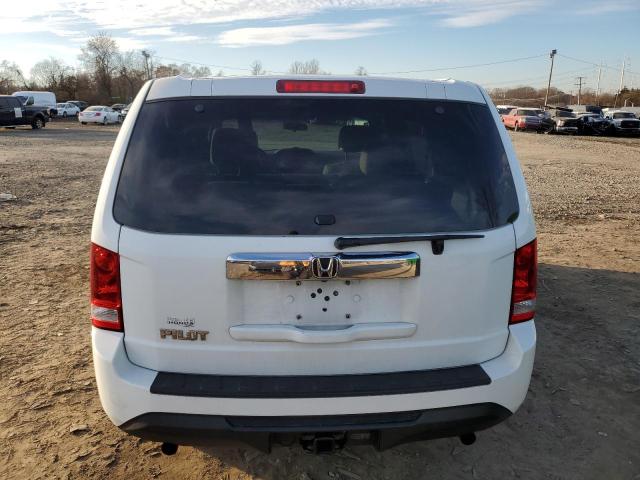 5FNYF3H20EB020234 - 2014 HONDA PILOT LX WHITE photo 6