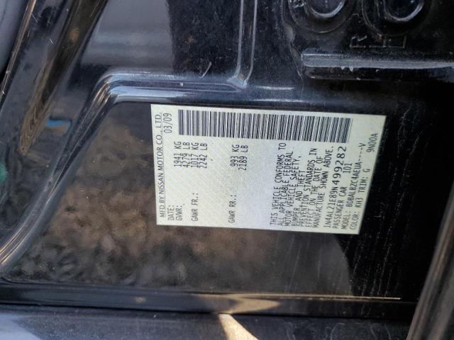 1N4AL21E89N499282 - 2009 NISSAN ALTIMA 2.5 BLACK photo 12