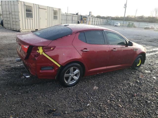 5XXGM4A74FG415318 - 2015 KIA OPTIMA LX RED photo 3