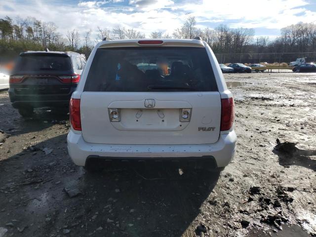 5FNYF18595B045096 - 2005 HONDA PILOT EXL WHITE photo 6