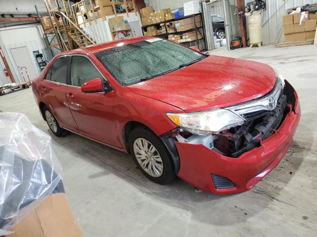 4T4BF1FK9DR318656 - 2013 TOYOTA CAMRY L RED photo 4