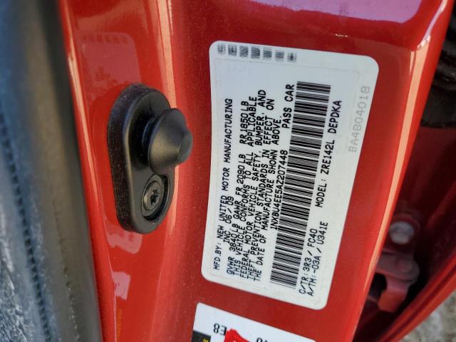 1NXBU4EE5AZ207448 - 2010 TOYOTA COROLLA BASE RED photo 12