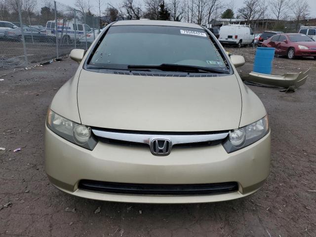 1HGFA16517L049850 - 2007 HONDA CIVIC LX GOLD photo 5