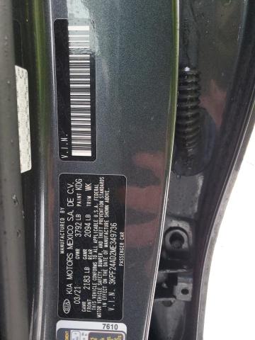 3KPF24AD2ME349736 - 2021 KIA FORTE FE GRAY photo 12