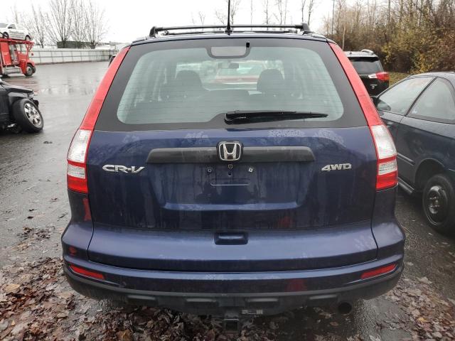 5J6RE4H35AL009690 - 2010 HONDA CR-V LX BLUE photo 6