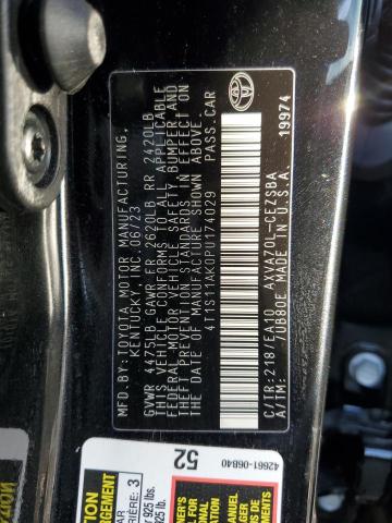 4T1S11AK0PU174029 - 2023 TOYOTA CAMRY SE NIGHT SHADE BLACK photo 12