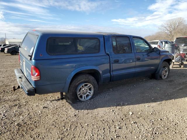 1D7HG38N83S115945 - 2003 DODGE DAKOTA QUAD SPORT BLUE photo 3