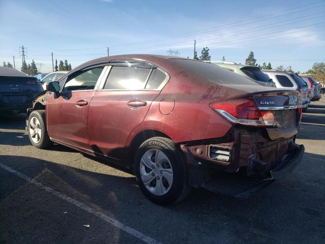 2HGFB2F59FH521100 - 2015 HONDA CIVIC LX BURGUNDY photo 2