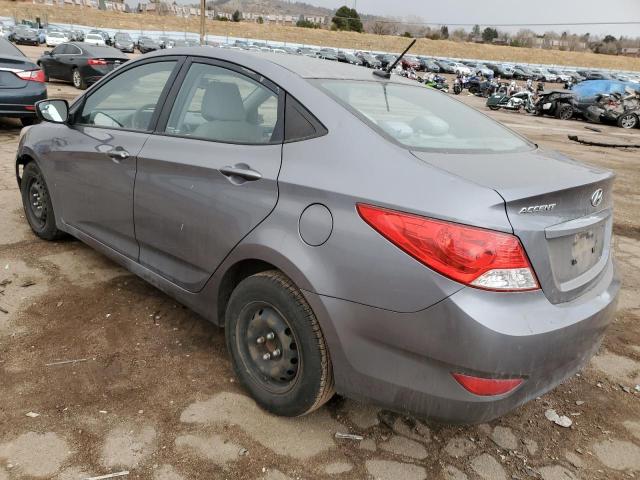 KMHCT4AE0EU673789 - 2014 HYUNDAI ACCENT GLS GRAY photo 2