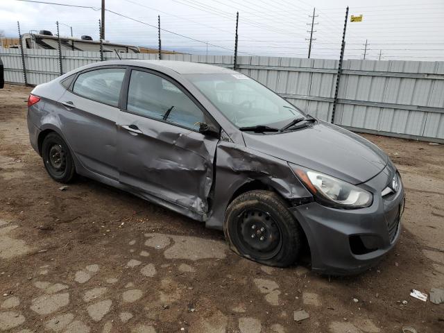 KMHCT4AE0EU673789 - 2014 HYUNDAI ACCENT GLS GRAY photo 4