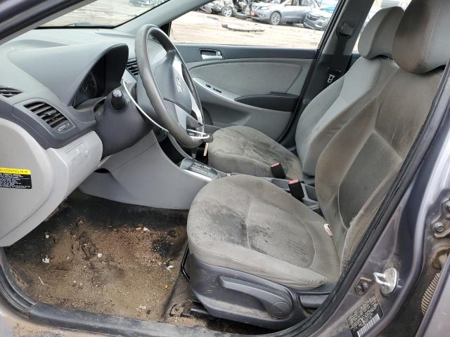 KMHCT4AE0EU673789 - 2014 HYUNDAI ACCENT GLS GRAY photo 7