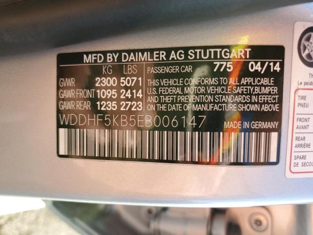 WDDHF5KB5EB006147 - 2014 MERCEDES-BENZ E 350 SILVER photo 12