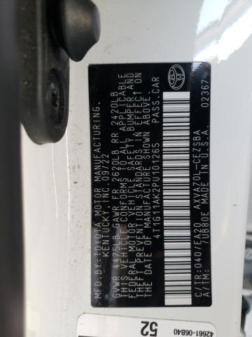 4T1G11AK2PU101265 - 2023 TOYOTA CAMRY SE NIGHT SHADE WHITE photo 12