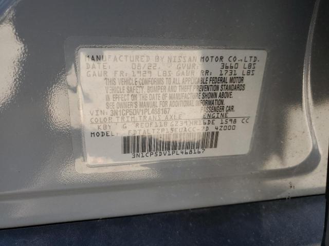 3N1CP5DV1PL468167 - 2023 NISSAN KICKS SR GRAY photo 12