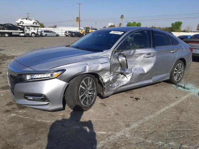 1HGCV3F49LA004543 - 2020 HONDA ACCORD HYBRID EX SILVER photo 1