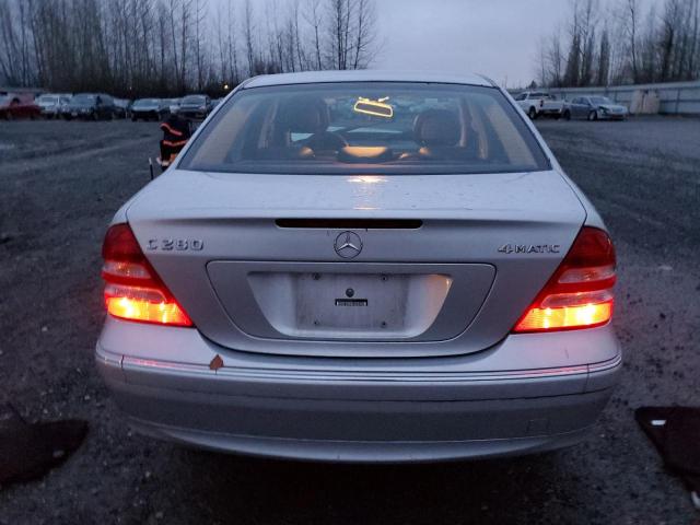 WDBRF92H97F931521 - 2007 MERCEDES-BENZ C 280 4MATIC SILVER photo 6