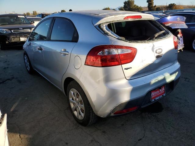 KNADM5A37D6238603 - 2013 KIA RIO LX SILVER photo 2